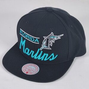 Florida Marlins Retro Snapback Hat Mens OS Black Mitchell & Ness Cooperstown Cap